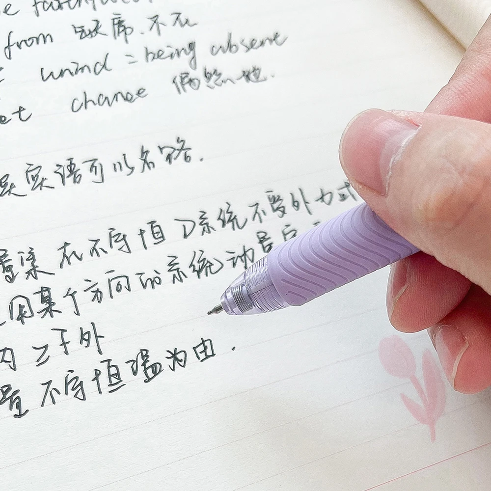 4 Pcs/Set Cute Daisy Flower Gel Pen Quick-Drying Retractable 0.5mm Black Ink Pens Writing Stationery Student School Office