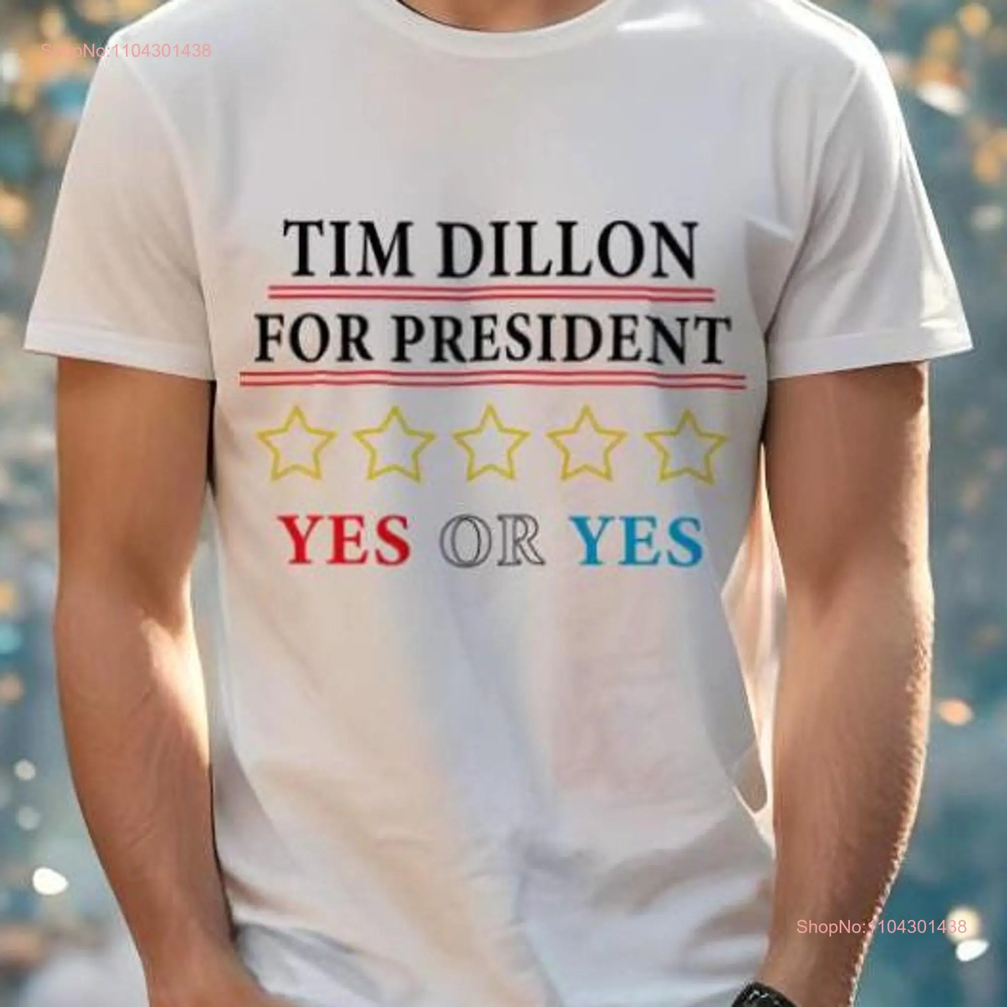 Tim Dillon For President Heavy Cotton T Shirt long or short sleeves