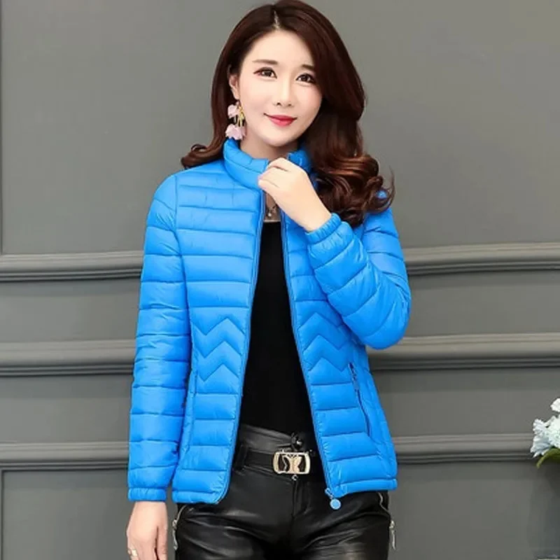 Women Parkas Winter Jacket Down Cotton Jacket Warm Korean Casual Lightweight Solid Color Parka 2023 New Female Snow Coat Outwear