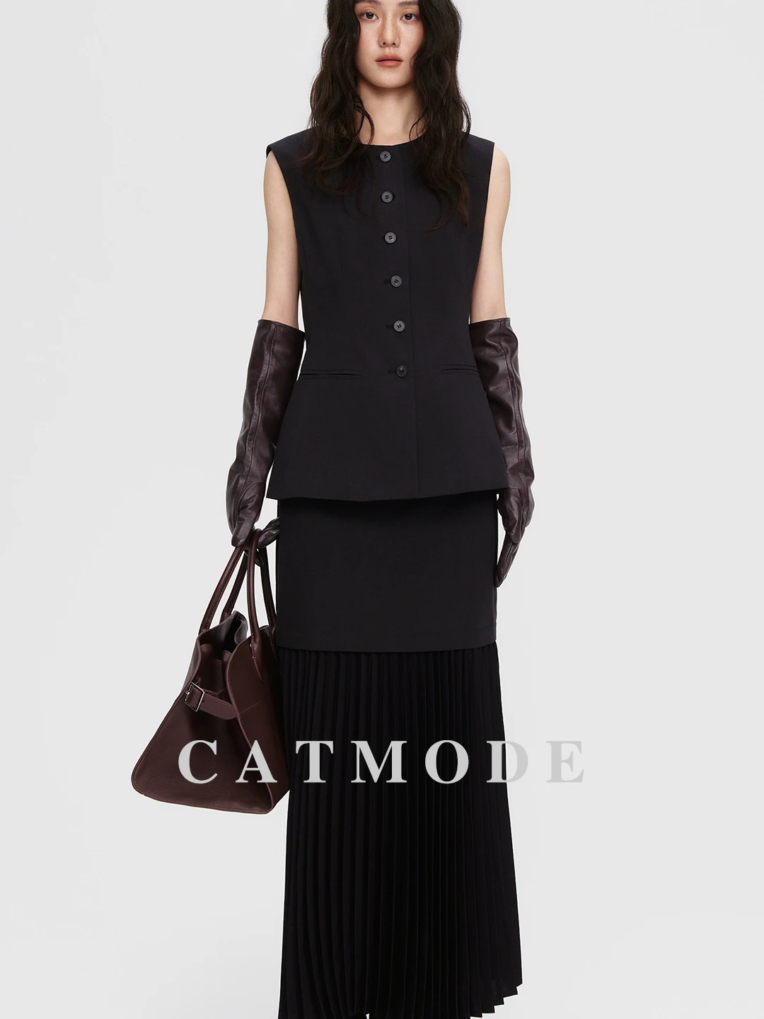 

Комплект из жилета и юбки Mat Bla Svel: хлопок и лен, дизайнерский стиль, премиум-класс, женский модный комплект из двух предметов, весна