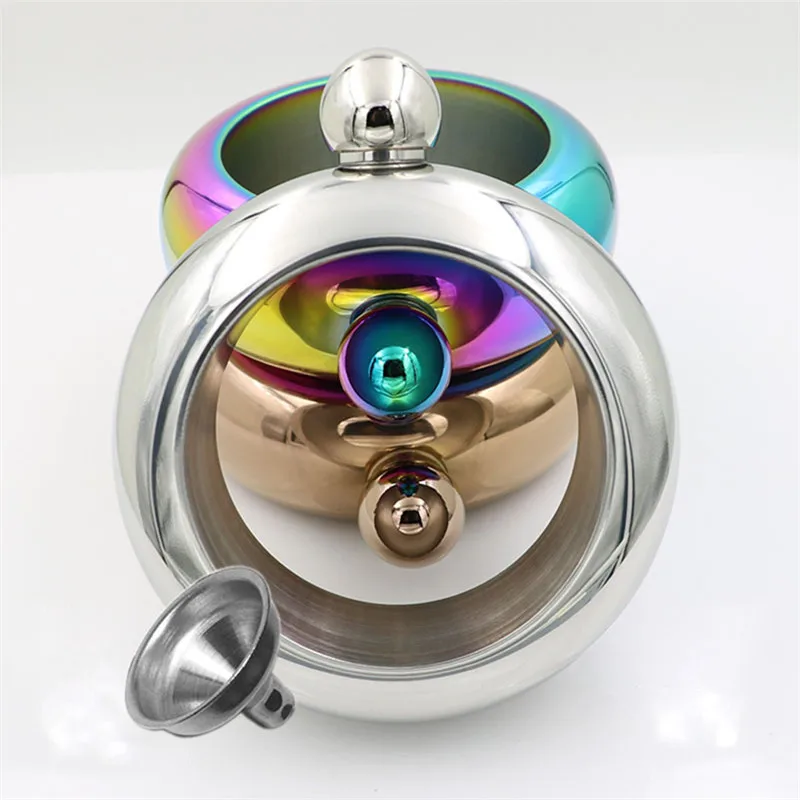 

3.5oz Round Ring Shape Portable Stainless Steel Hip Flask Fashion Bracelet Desin Wine Pot Drinkware