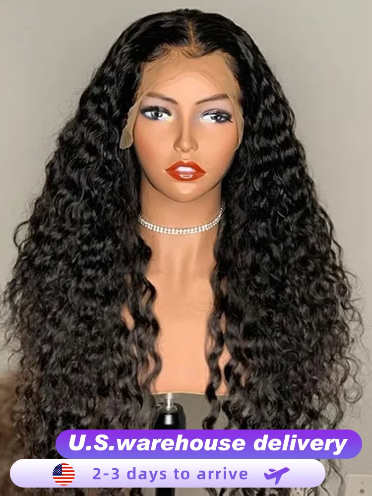 

13x6 HD Lace Frontal Curly Human Hair Wig 280 Density Deep Wave Wigs Loose Waves 30 40Inch Brazilian Lace Front Wig Human Hair