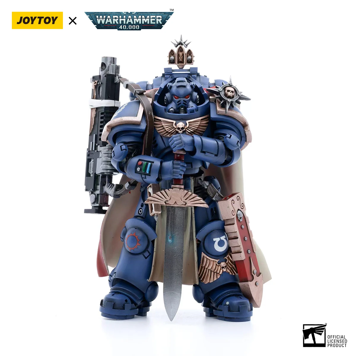 

JOYTOY Warhammer 40K 1/18 Action Figure Ultramarines Captain with Master-crafted Heavy Bolt rifle Anime figures Toys Model