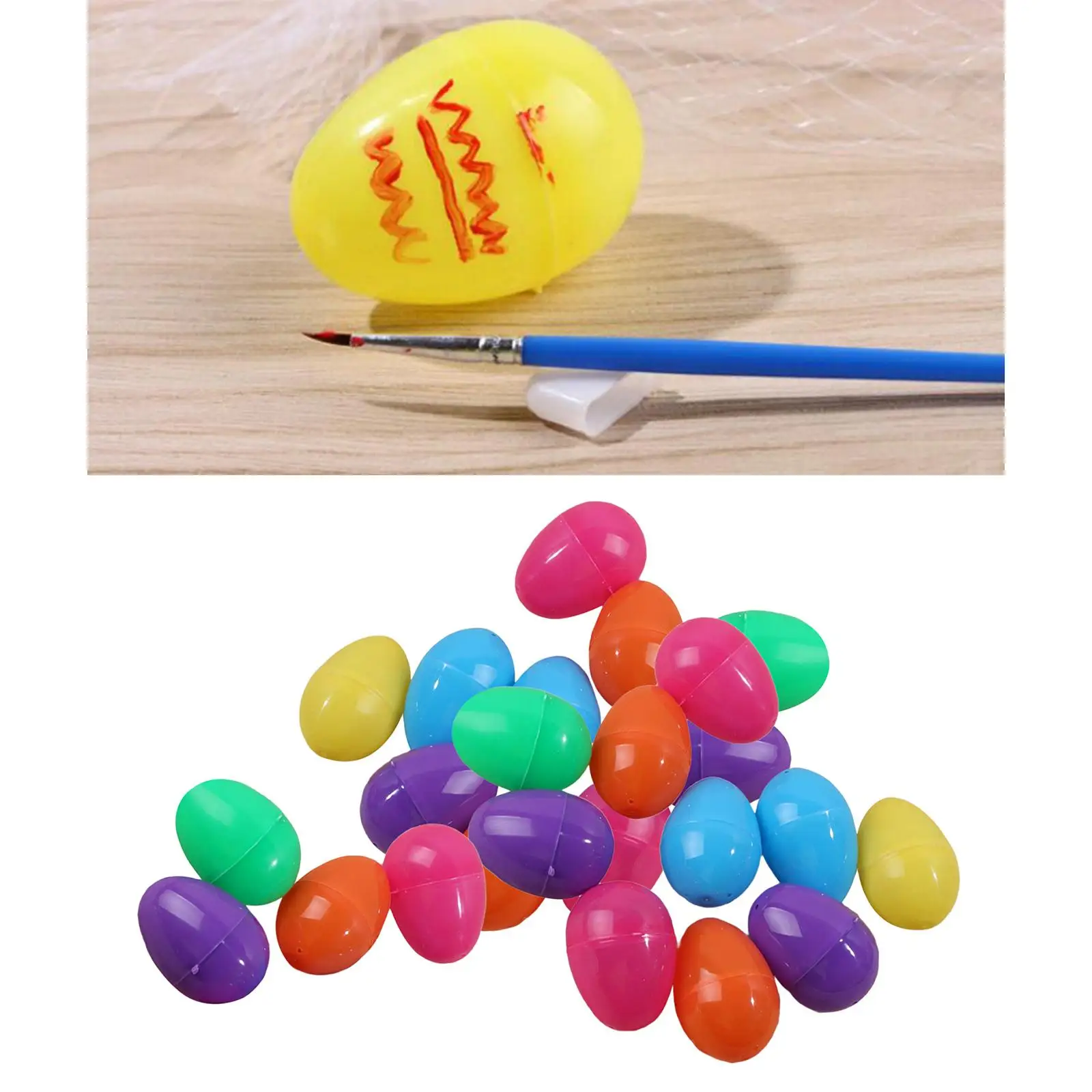 24 Stück bunte Ostereier, mehrfarbig, handgefertigt, dekorativ, hell