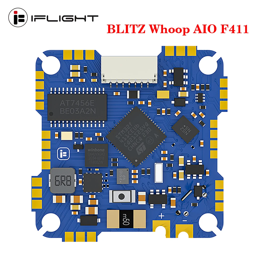 

IFlight Whoop F411 F4 20A AIO Gyro (BMI270) BLHeli-S Blackbox 8 МБ 2-4S Монтажный узор 25,5*25,5 мм/φ3 мм для RC FPV Racing Drone