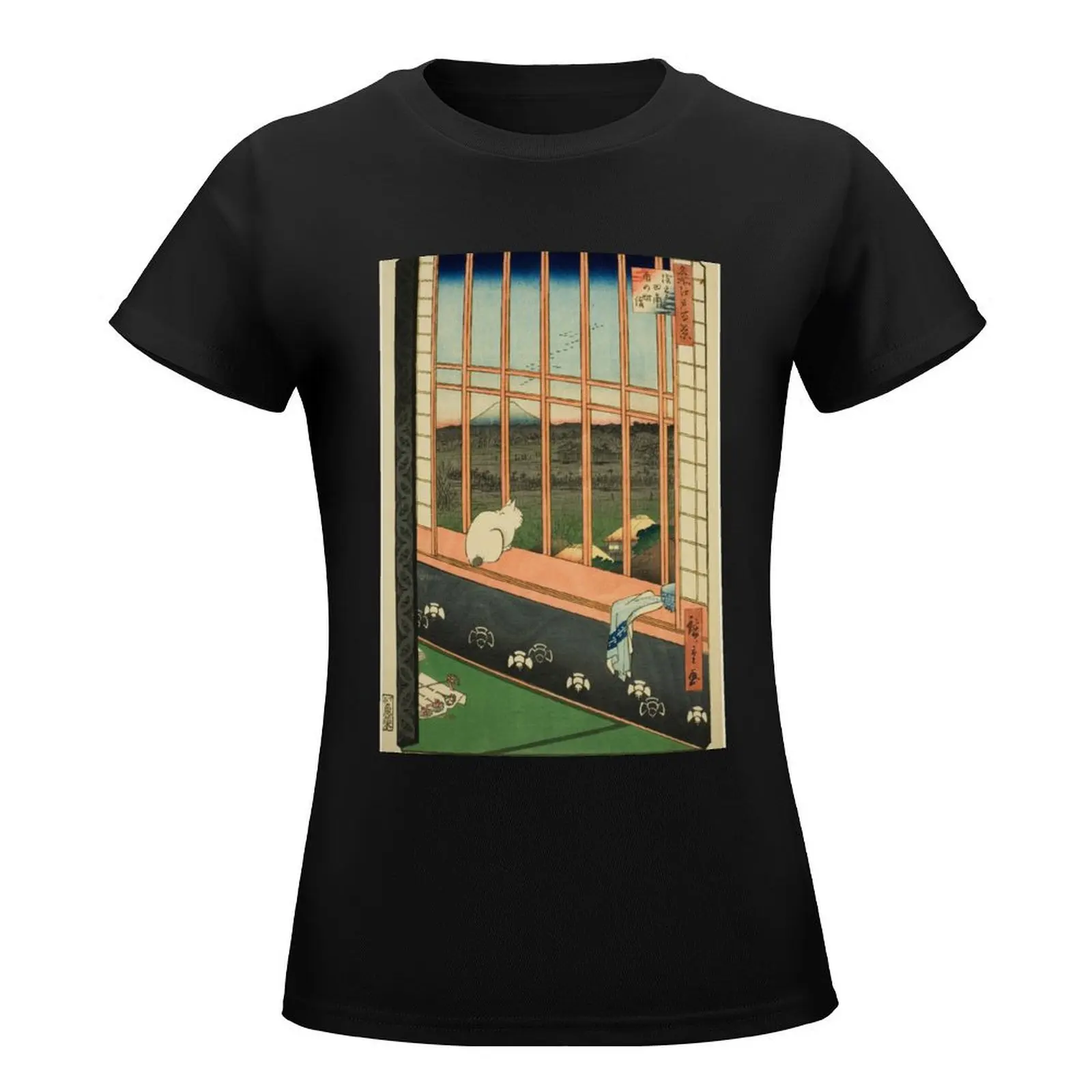 Utagawa Hiroshige. Asakusa Rice Fields and Torinomachi Festival, 1857. T-Shirt Blouse shirts graphic tees tops for Women