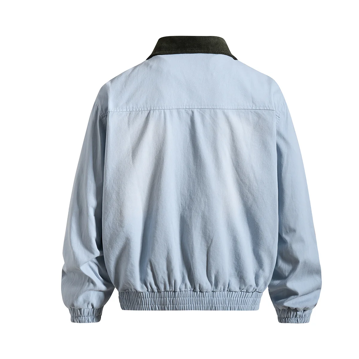 MWJLPWQ American Retro Style Suede Flight Jacket Male Lapel Washed Raw Edge Baseball Tops Contrast Color Spliced Wear 21332