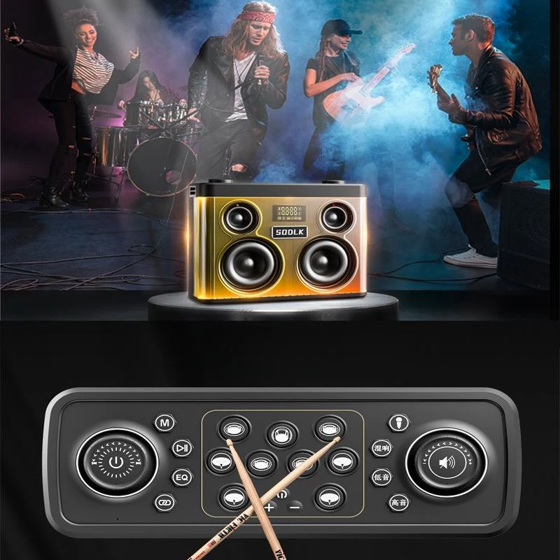 S1368 320W Mocny Zewnętrzny Głośnik Iony Bluetooth z Mocnym Basem, Przenośny, Akumulatorowy Głośnik Karaoke