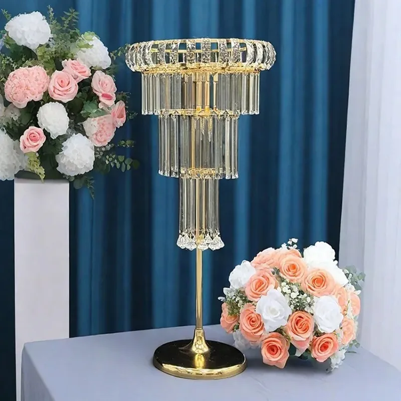 8pcs Acrylic Crystal Ice Bar Flower Display Wedding Hall Table Decor Hotel Floral Arrangement Ornaments Props