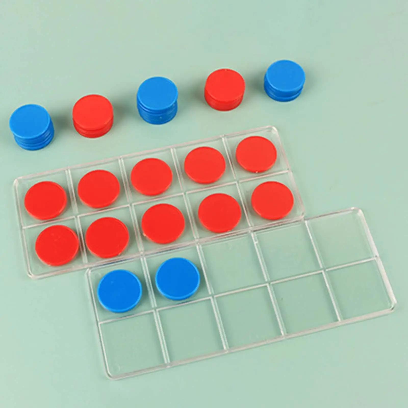 Jeu de société à dix cadres, outils pédagogiques, compteurs mathématiques, jouet pour garçons et enfants, 2 ensembles