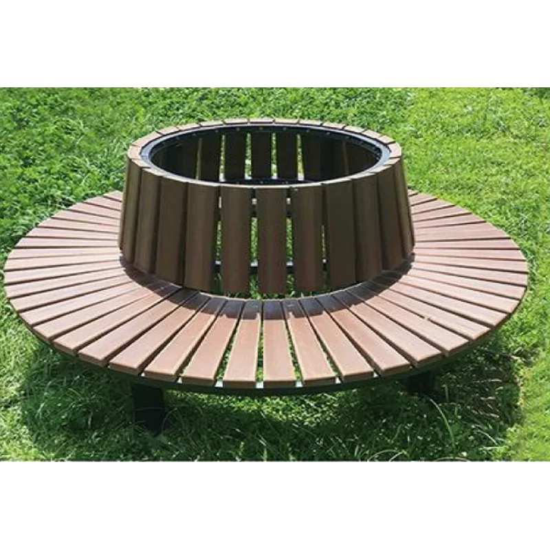 Professional Modern Style Long Plastic Wood Metal Composite Park Garden Patio Outdoor Bench