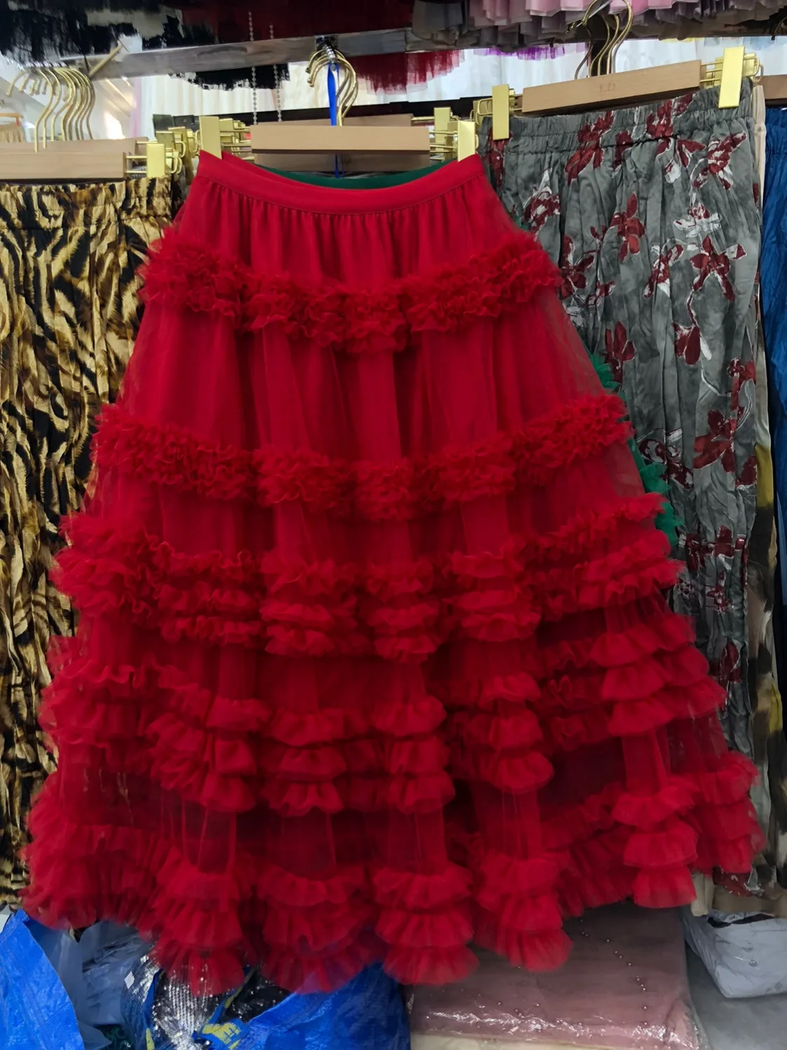 레이스와 나무 귀망 소재의 하이웨이스트 A라인 스커트, 20대 여성을 위한 달콤한 슬레 길이 스커트