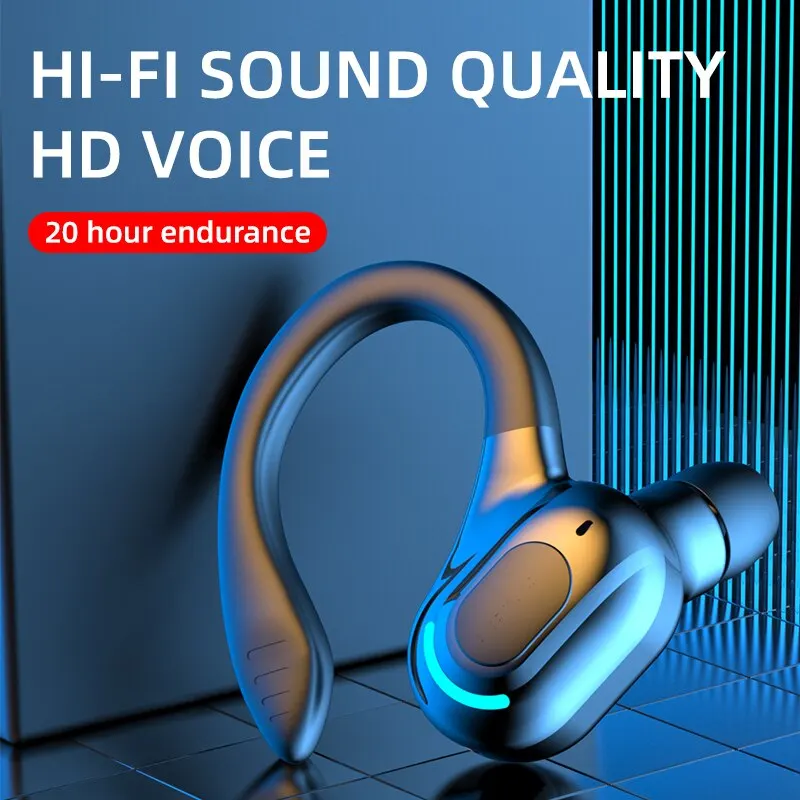 F8 Wireless Bluetooth Single Earphone Business Sports HiFi Stereo Heavy and Low Bass 5.2 Life Waterproof Ear Hang Mini Earphone