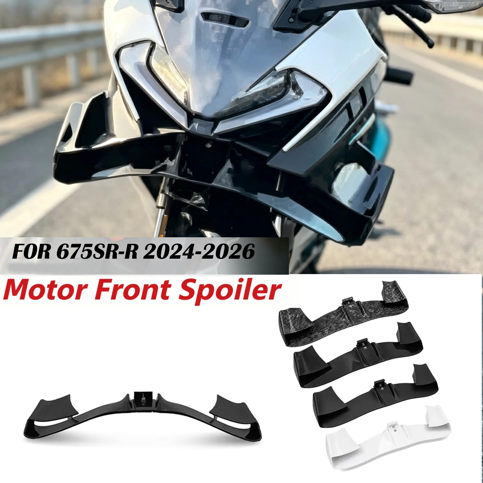 Modify Competitive Lower Lip Spoiler Large Front Lip  Side Edge Spoiler Fairing Fit for CFMOTO 675SR-R 675 SR-R 2026 2025 2024