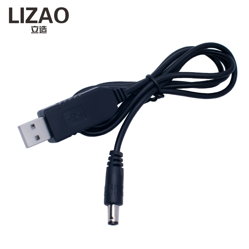 LIZAO USB to DC Boost Cable 5V to 9V/12V Adjustable Power Cord with 5.5x2.1mm Plug for Routers LED Strips & DIY Projects
