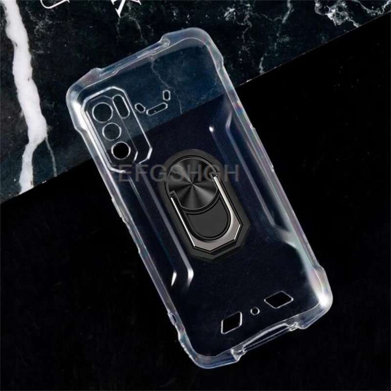 حافظة سيليكون لينة لـ Cubot King 5 Pro ، حامل الخاتم الخلفي ، حامل الهاتف ، غطاء TPU ، in