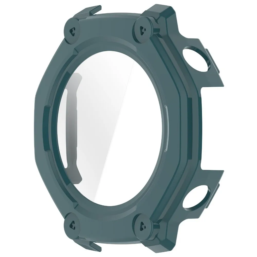 PC+Tempered Glass Protective Case Full Coverage Anti-Scratch Frame Bumper Soft 48mm Screen Protector for Amazfit T-Rex 3 Pro