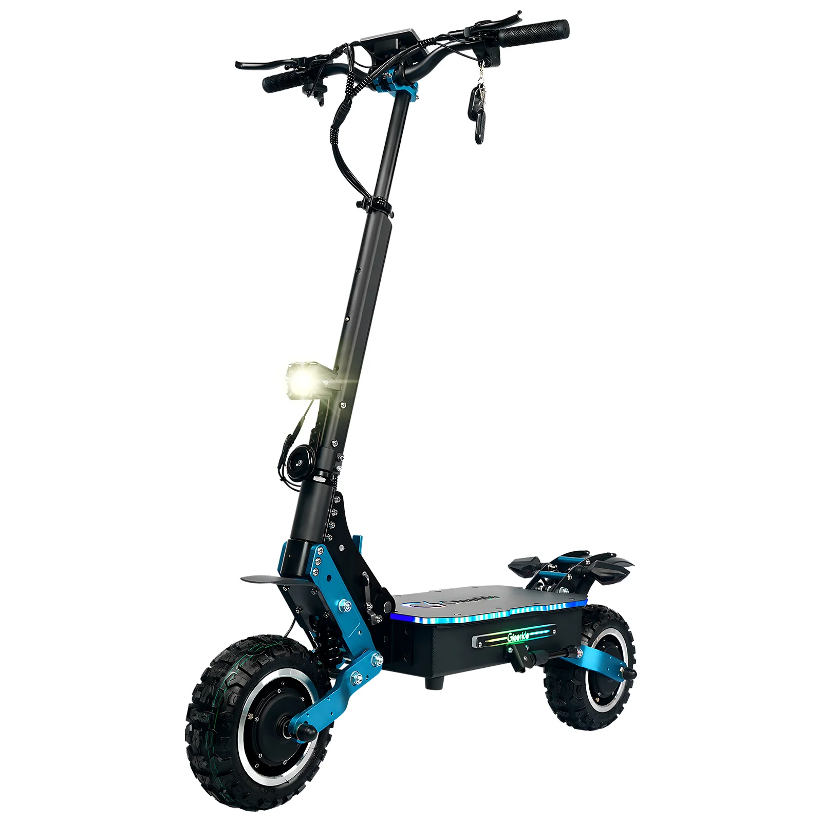 

GleeRide H5 11-дюймовый внедорожный электрический скутер 3000 Вт * 2 двойной двигатель 60 В 30 Ач аккумулятор LG