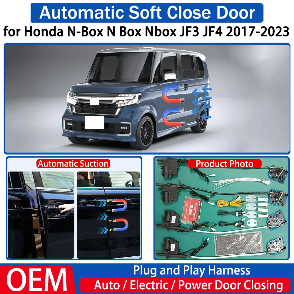 for Honda N-Box N Box Nbox JF3 JF4 2017-2023 Car OEM Automatic Soft Close Door Electric Suction Kit Auto Power Closing System