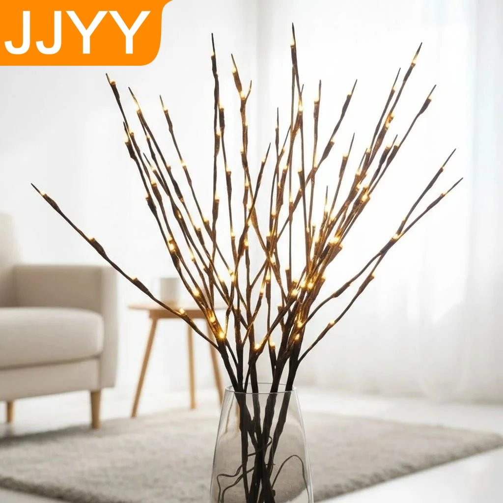 20 LED Branch Fairy Lights Wedding Christmas New Year Valentines Home Decor Night Lamp Festive Lighting