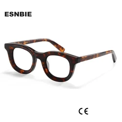 Trendy Unisex Vintage Punk Round Acetate Glasses Frame Eyeglasses Men Women Optical Spectacle Prescription Eyewear Frames