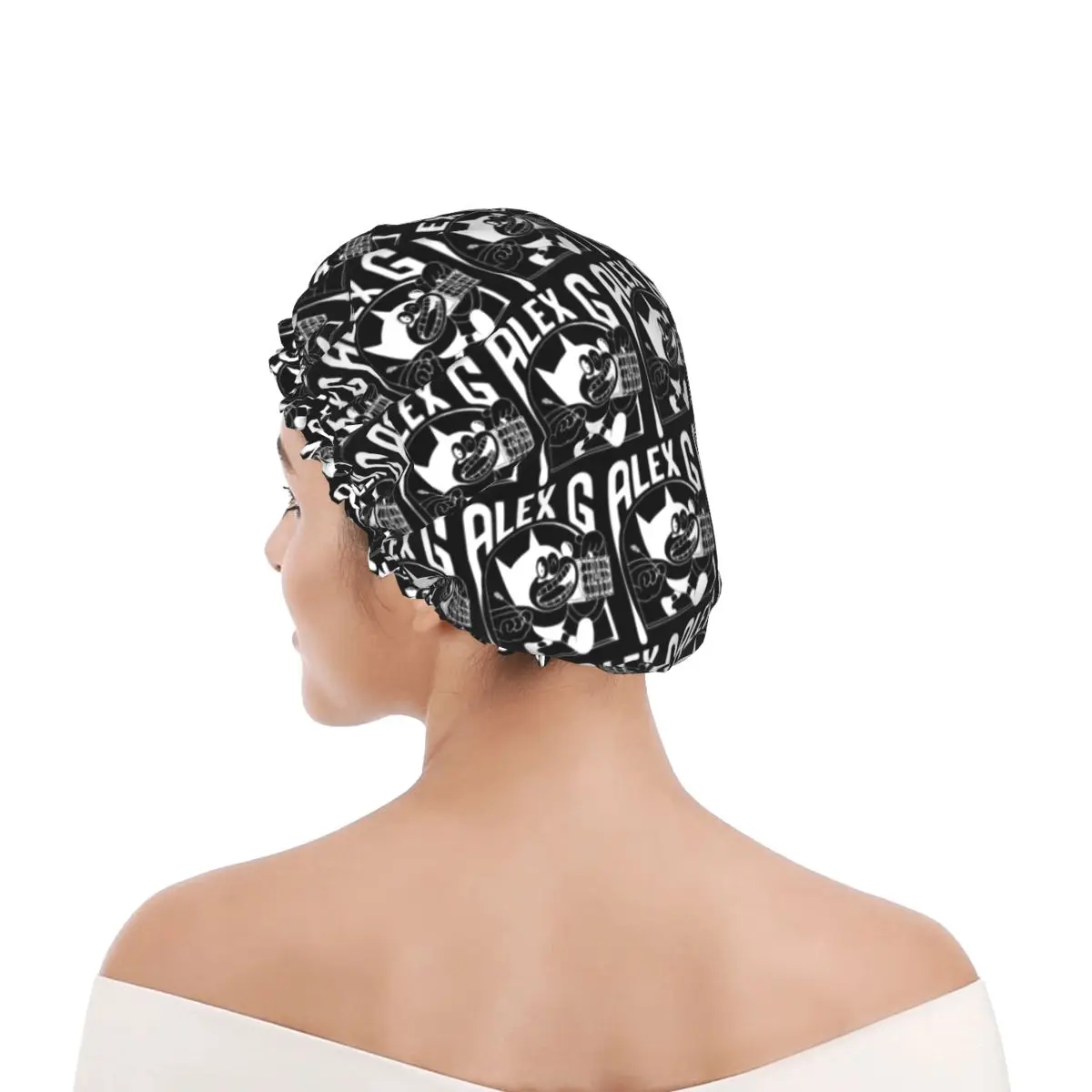 Alex G Merch Cage Pin Shower Caps Women Oversized Waterproof Bath Hair Cap image 5