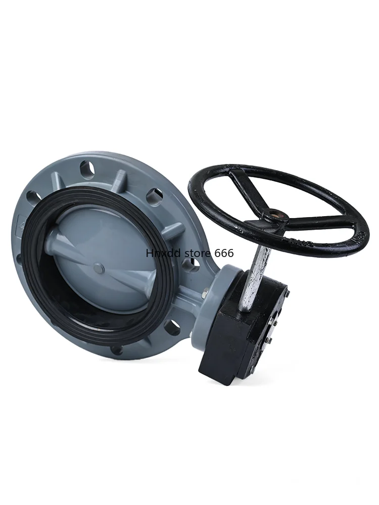 

Manual soft seal PVC pipe lined fluorine turbine valve square shaft square rod butterfly valve