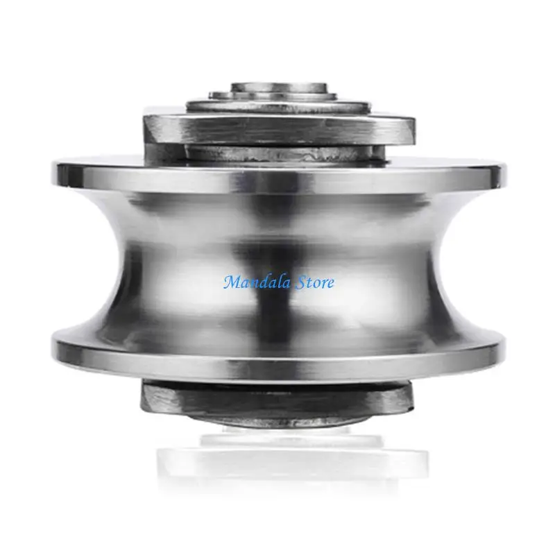 U2JC Durable Pulley Smooth Rolling U Wheel Pulley 54mm Installation Height 22mm Wheel Thickness U-Shaped Wheel Pulley