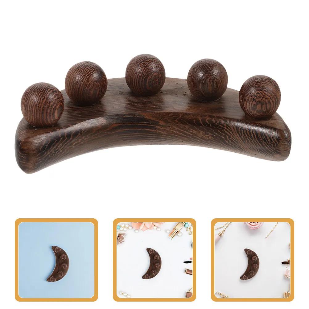 

2Pcs Wooden Facial Massage Tool Moon Shape Ergonomic Gua Sha Board for Face Sculpting Neck Head Acupressure Portable Compact