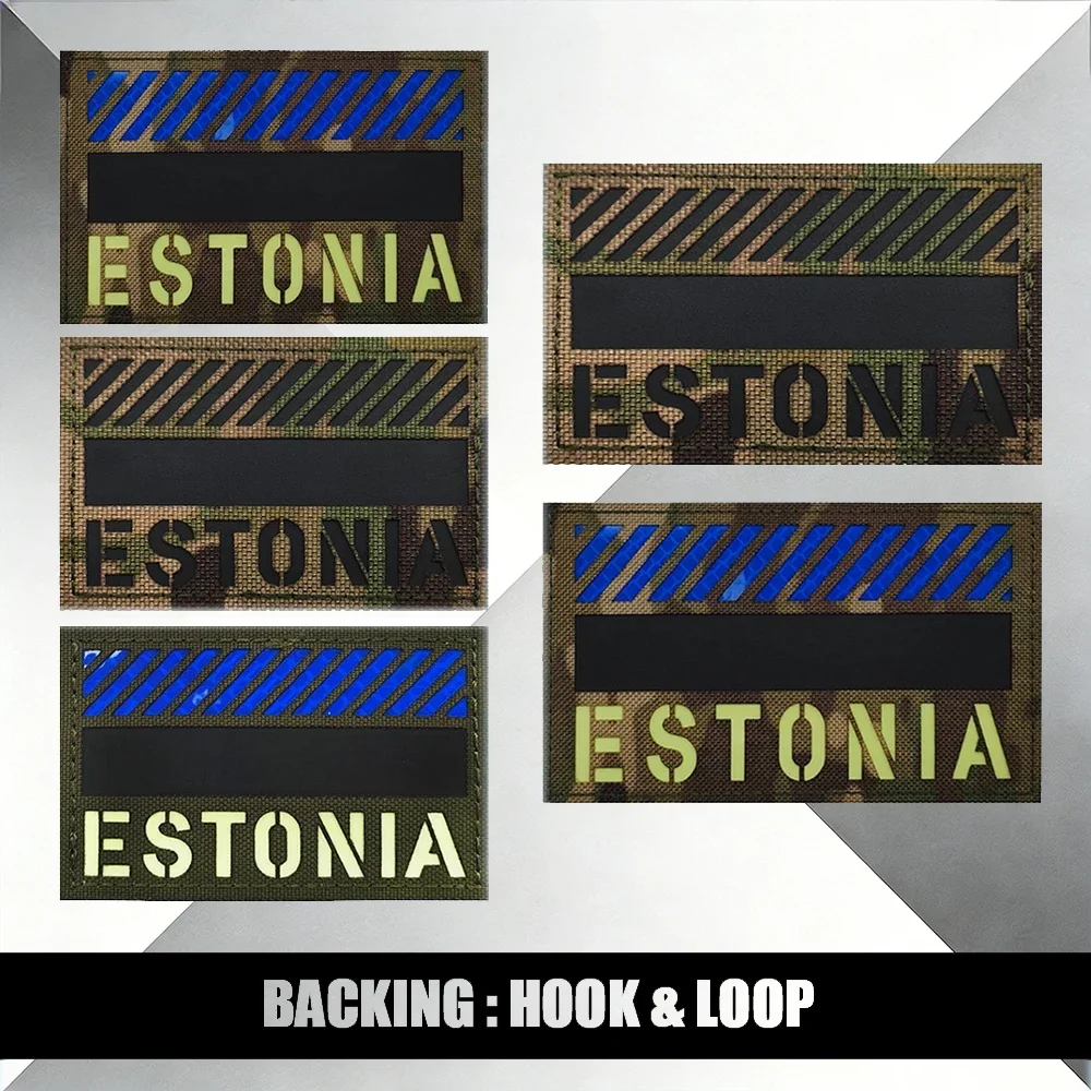 

Флаг Эстонии: инфракрасная светоотражающая тактическая нашивка-шеврон с креплением на липучке для одежды и снаряжения