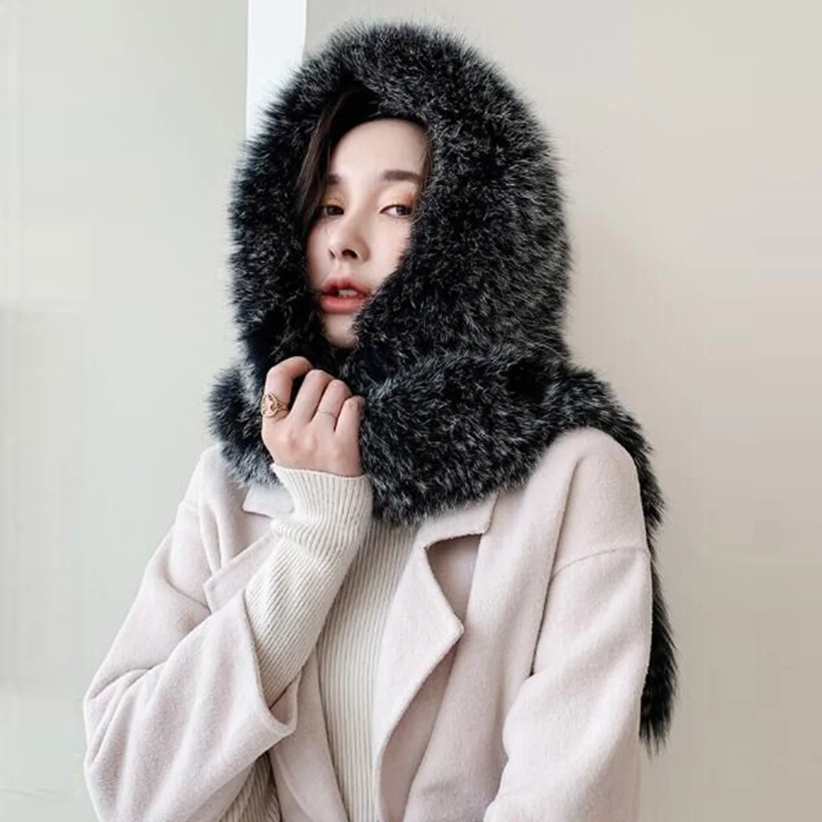 Natural Fox Fur Long Scarf Russian Woman Winter Accessories Warm Real Fox Fur Hot Sale For Women New FEIMANYUAN