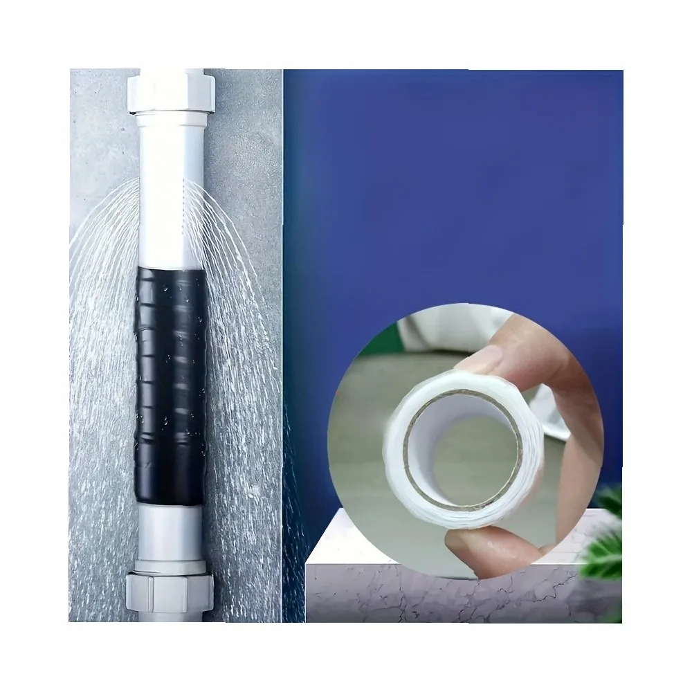 1 Roll Heavy Duty Self-Fusing Silicone Repair Tape, Instant Leak Stopper Waterproof Corrosion Resistant Sealant for Plumbing PVC