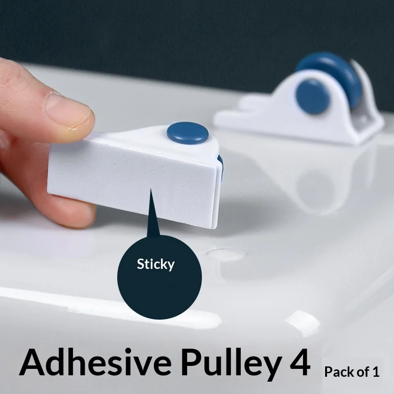 4-Pack One-Way Small Wheel Rollers for Household Storage Box Bottom Pasting Pulleys - Home Organization Accessories