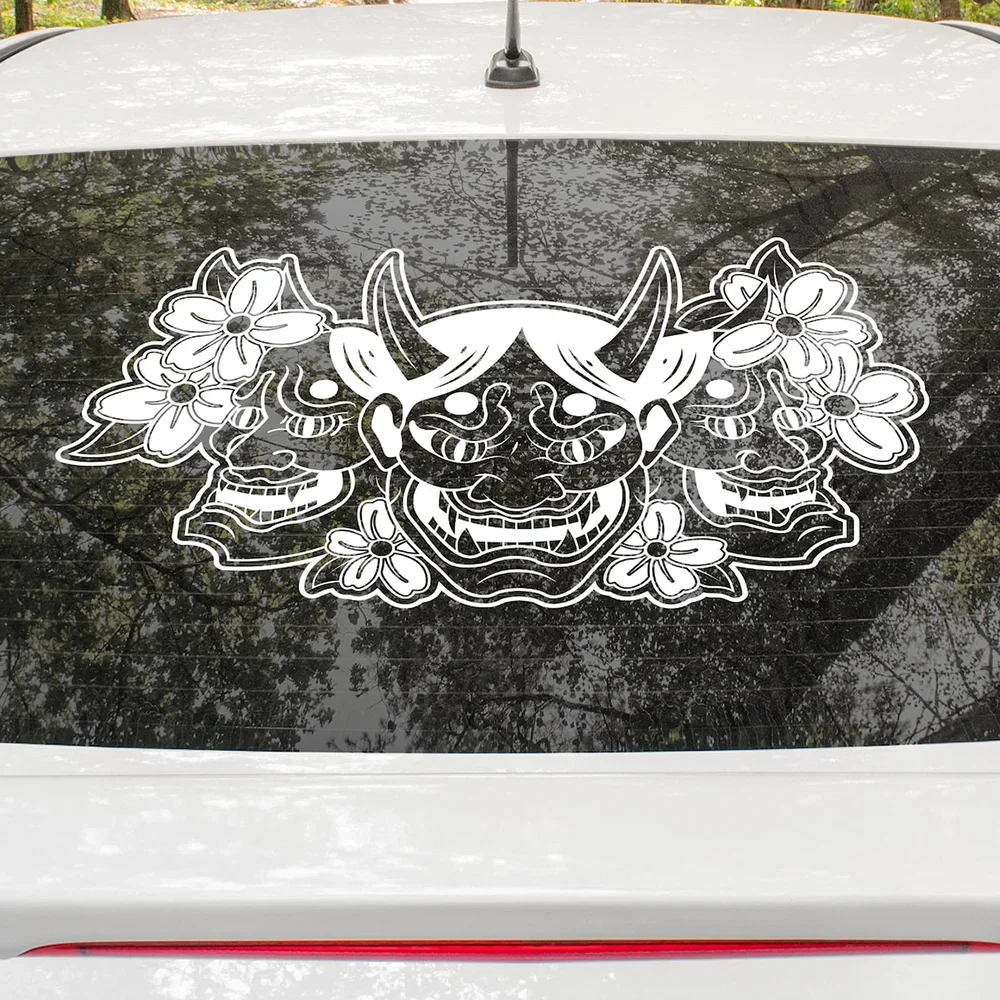 Sakura Mask JDM for Car Stickers Cherry Blossom Rear Windshield Japanese Anime Rear Windshield External Accessories Vinyl Decals