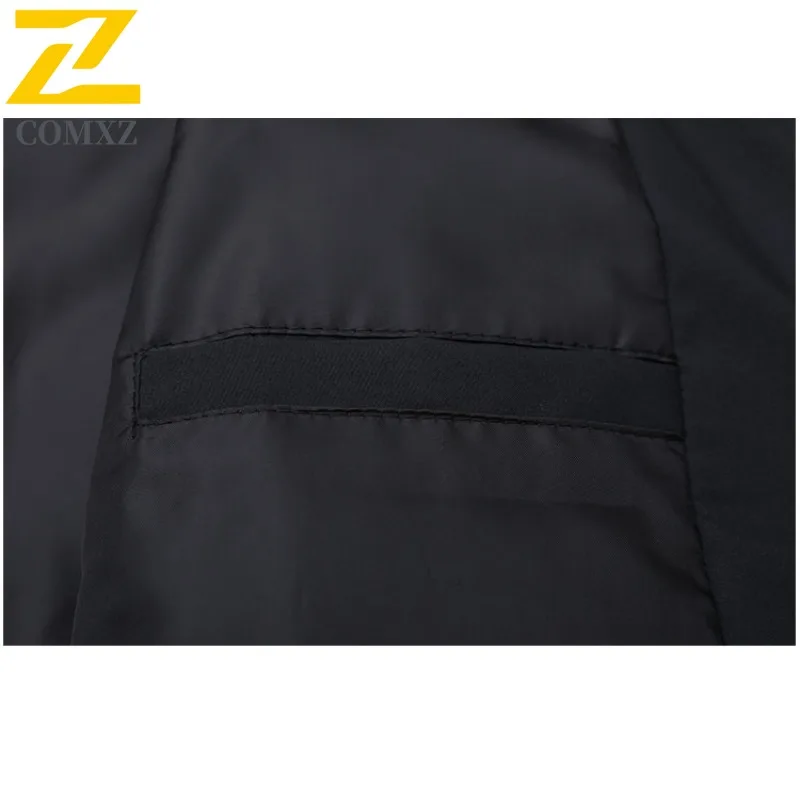 COMXZ الراحة تخفيف الرجال سترة مكتب ضوء سترة واقية الراقية الوقوف طوق لون نقي التجاعيد الحرة الخريف جديد الرجال الملابس #6