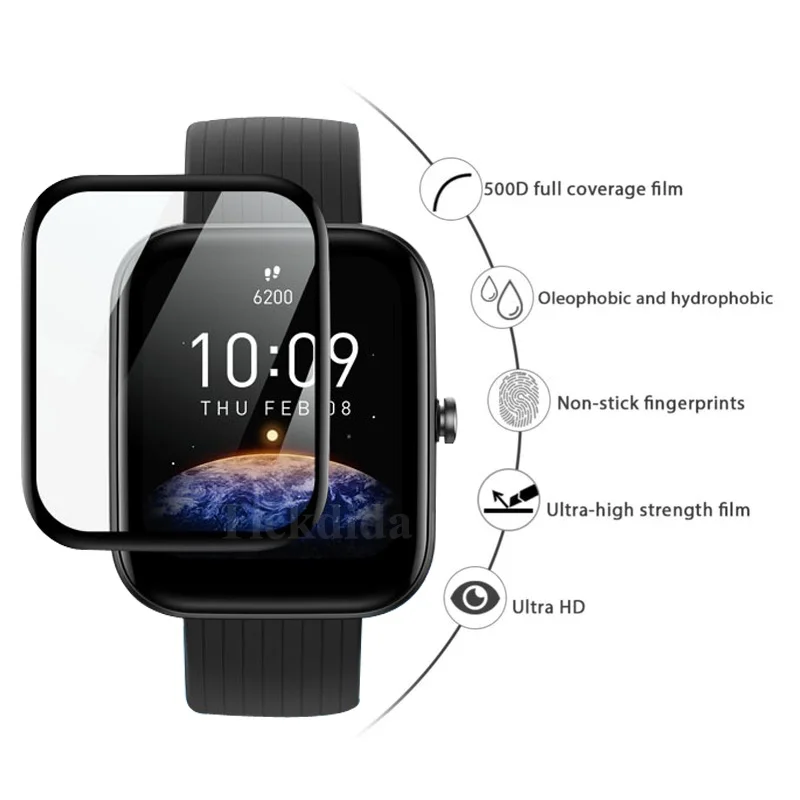 3D Protective Film for Huami Amazfit Bip 3 Bip 3 Pro Full Cover Soft Film Screen Protector Not Tempered Glass