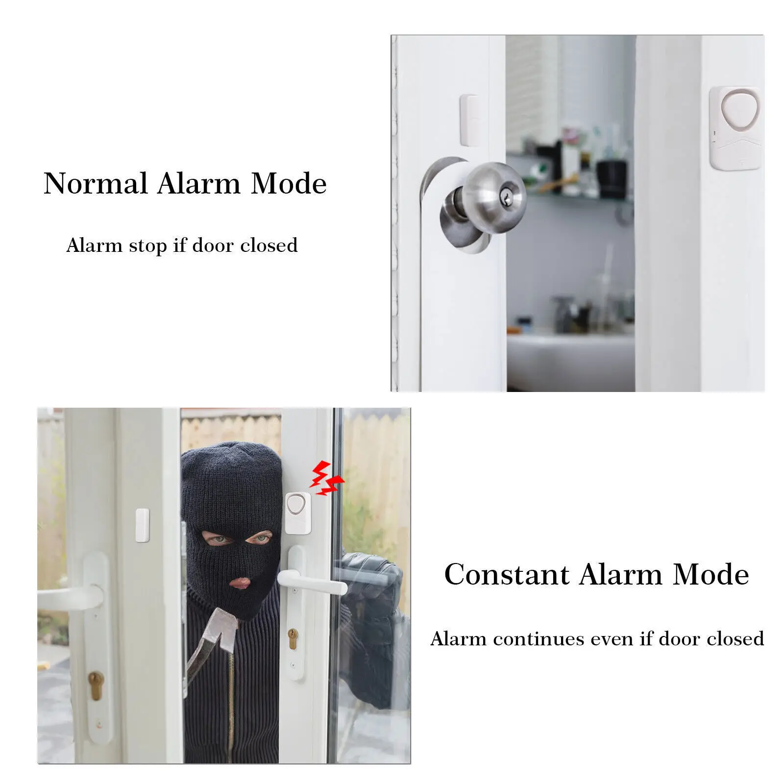 4PCS Home Security Alarm for Door Sensor Alarm for Kids Pets Safety for Window Opening Entering Alert Store Welcome Bell Alarm