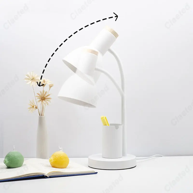 Creative Desk Lamp With Pen Holder Nordic Cute Light Neat Table Room Desks Computer Offices Baby Night Decoration Bedroom