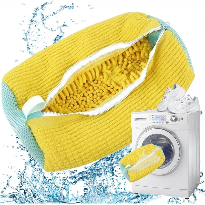 1PCS Wash Shoes Bag Padded Net Laundry Sneakers Protector Fluffy fibers Polyester Washing Shoes Machine Laundry Bag Drying Bags