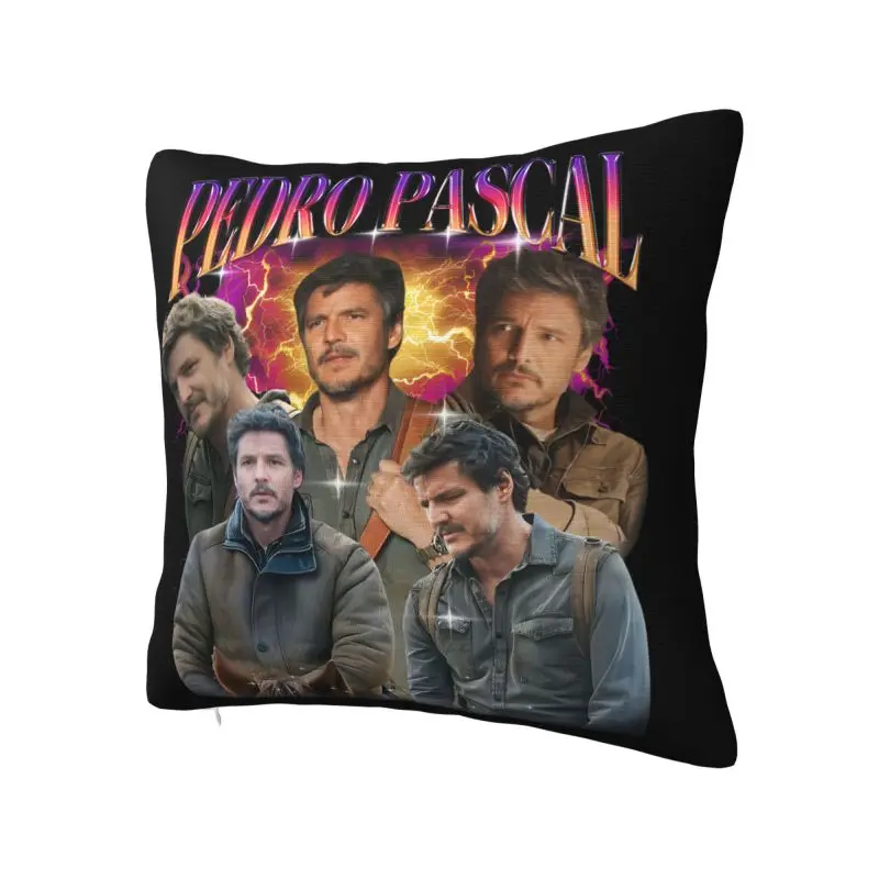 Nordic Pedro Pascal Retro 90s Style Cushion Cover 60*60 cm Velvet Throw Pillow Case Bedroom Decoration Sofa Chair Pillowcase