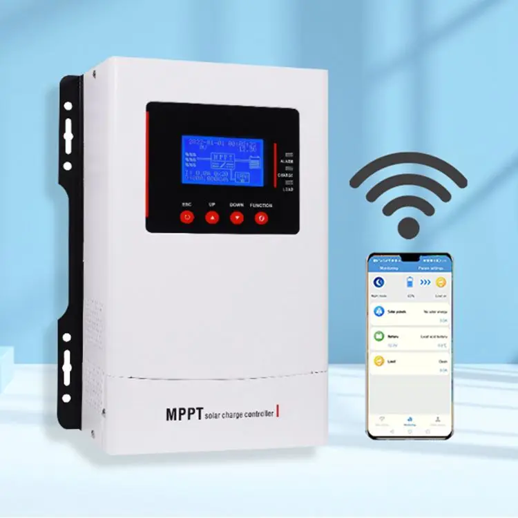 

New Smart 12V 24V 36V 48V Auto 96V Adapt Solar Panel Charger Regulator 30a 40a 60a 80a 100a Amp MPPT Charge Controller WIFI APP