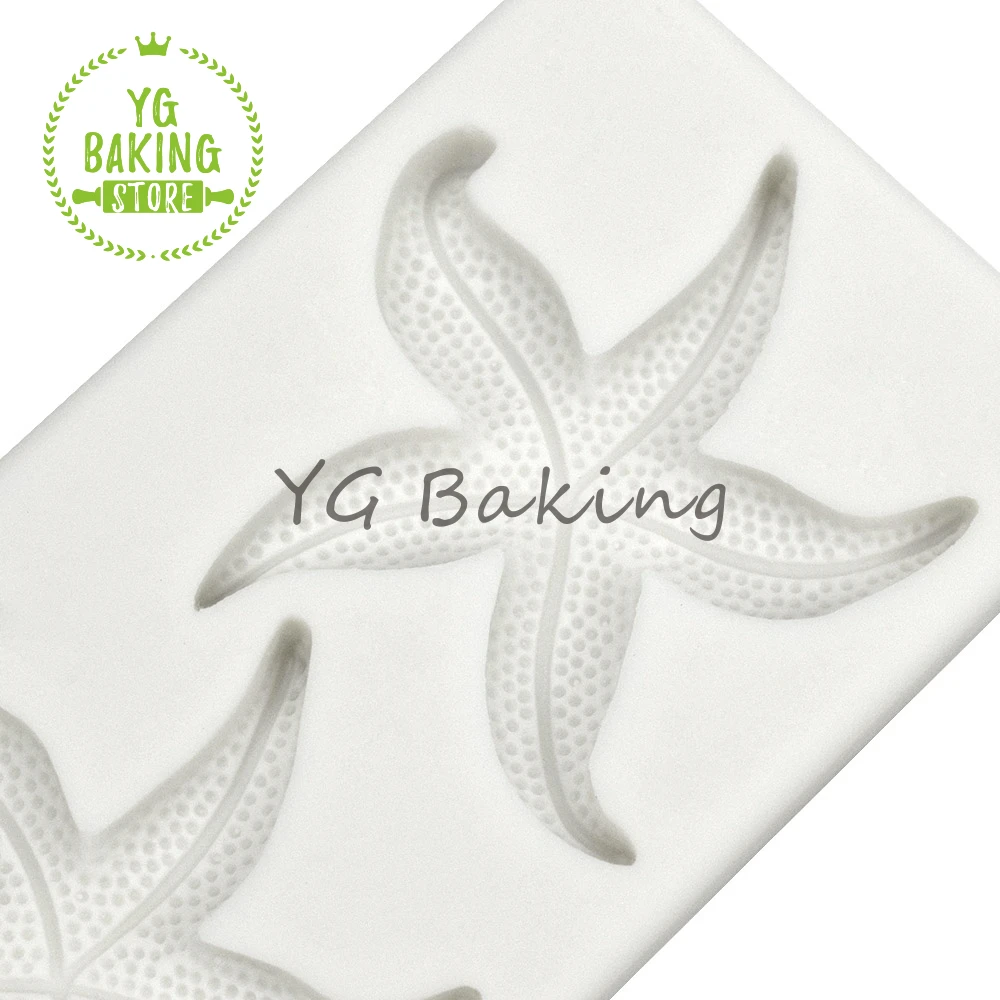 Dorica Ocean Series Starfish Design Silicone Mold DIY Handmade Chocolate Mould Fondant Cake Decorating Tools Kitchen Bakeware