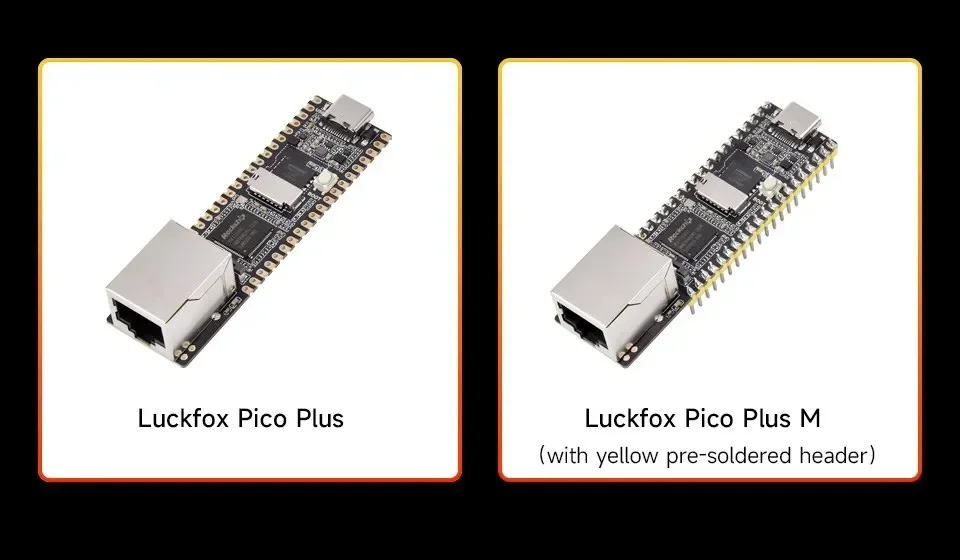 Luckfox Pico Plus, placa de desarrollo Micro Linux RV1103, integra procesadores ARM Cortex-A7/RISC-V MCU/NPU/ISP, con puerto Ethernet