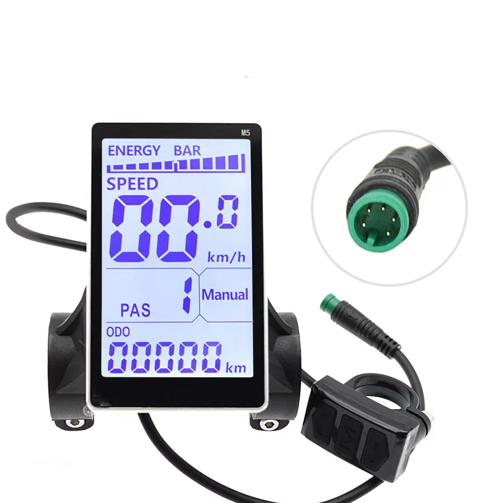 48V 50km/h M5 LCD Screen Code Meter Display for OUXI V8 Ebike Parts Intelligence Instrument Electric Bicycle Part