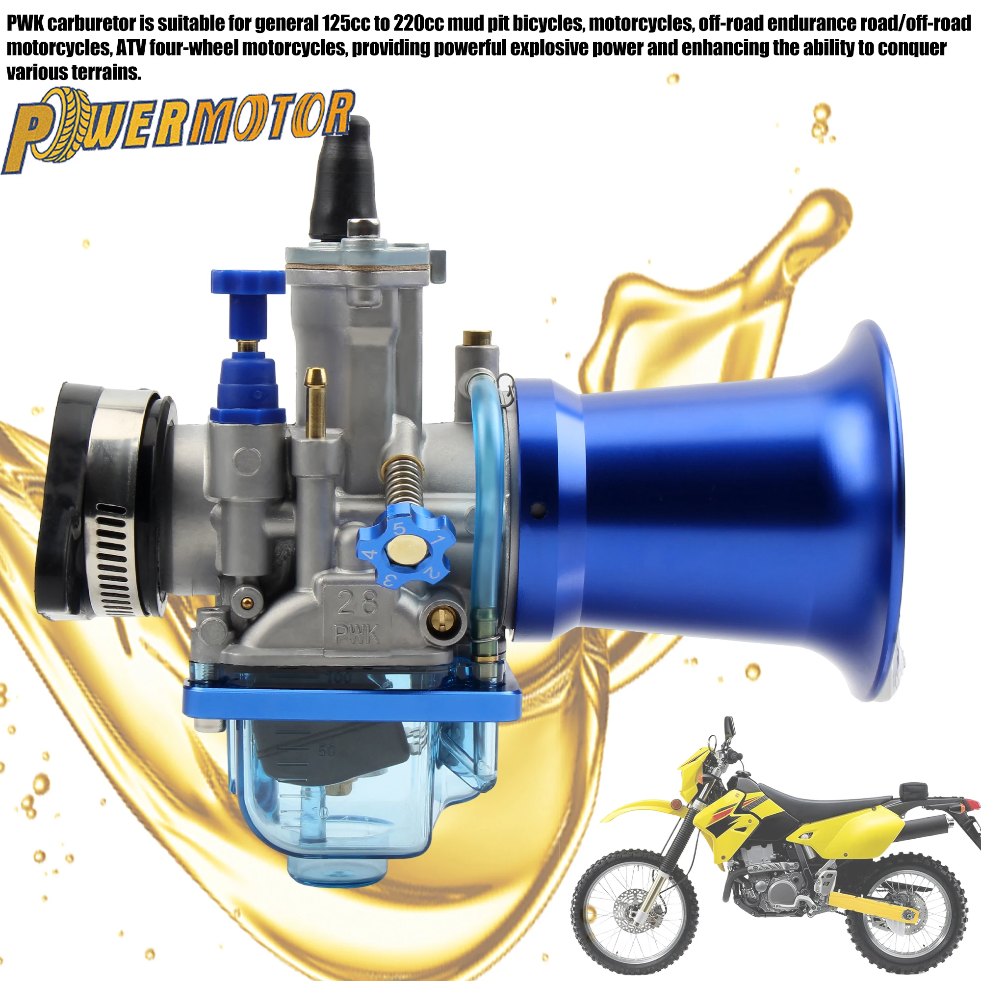 

PWK 28 30 32 34mm Motorcycle Carburetor For KEIHIN KOSO OKO Blue Bowl 2T 4T Engine ATV Dirt Bike Motocross Scooter Tuning Parts