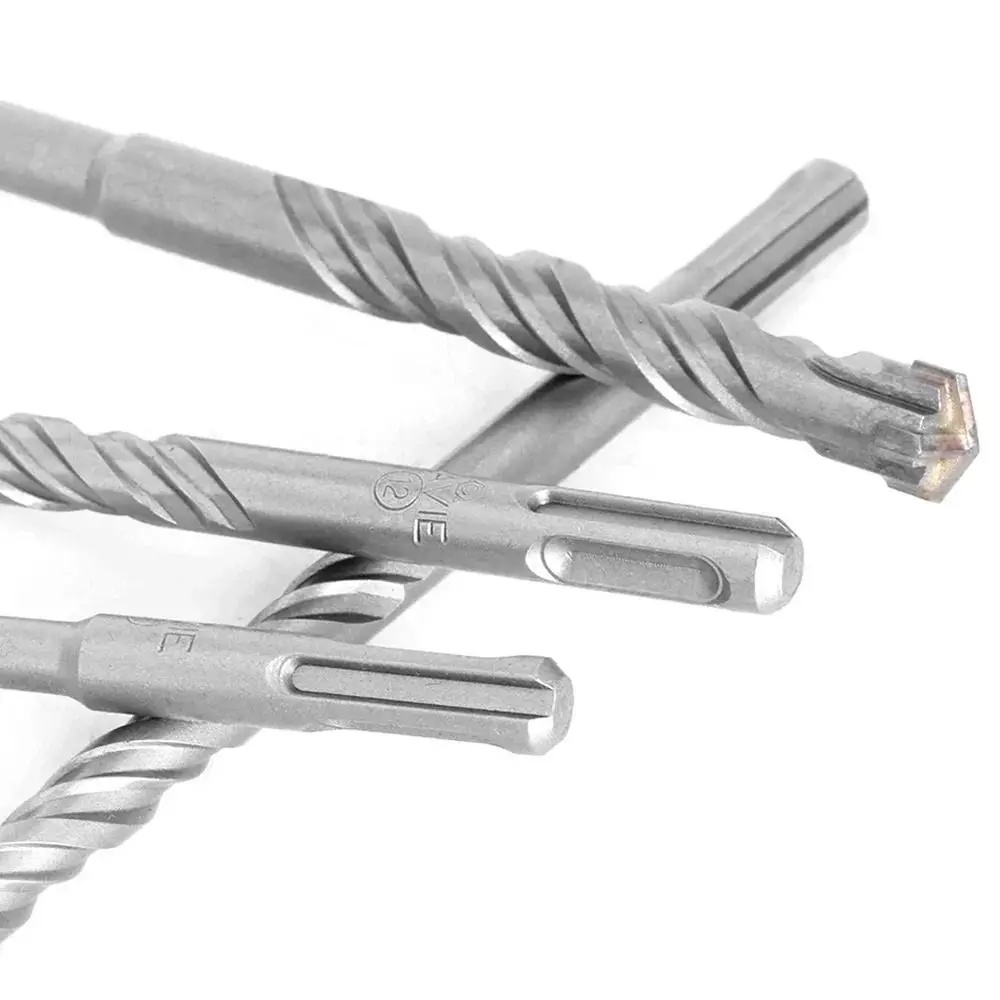 1 pièce Mèche de perçage SDS Plus pour béton 5/6/7/8/10/12mm 110mm 160mm 4 fraises pour perceuses à percussion, pointes croisées, queue ronde
