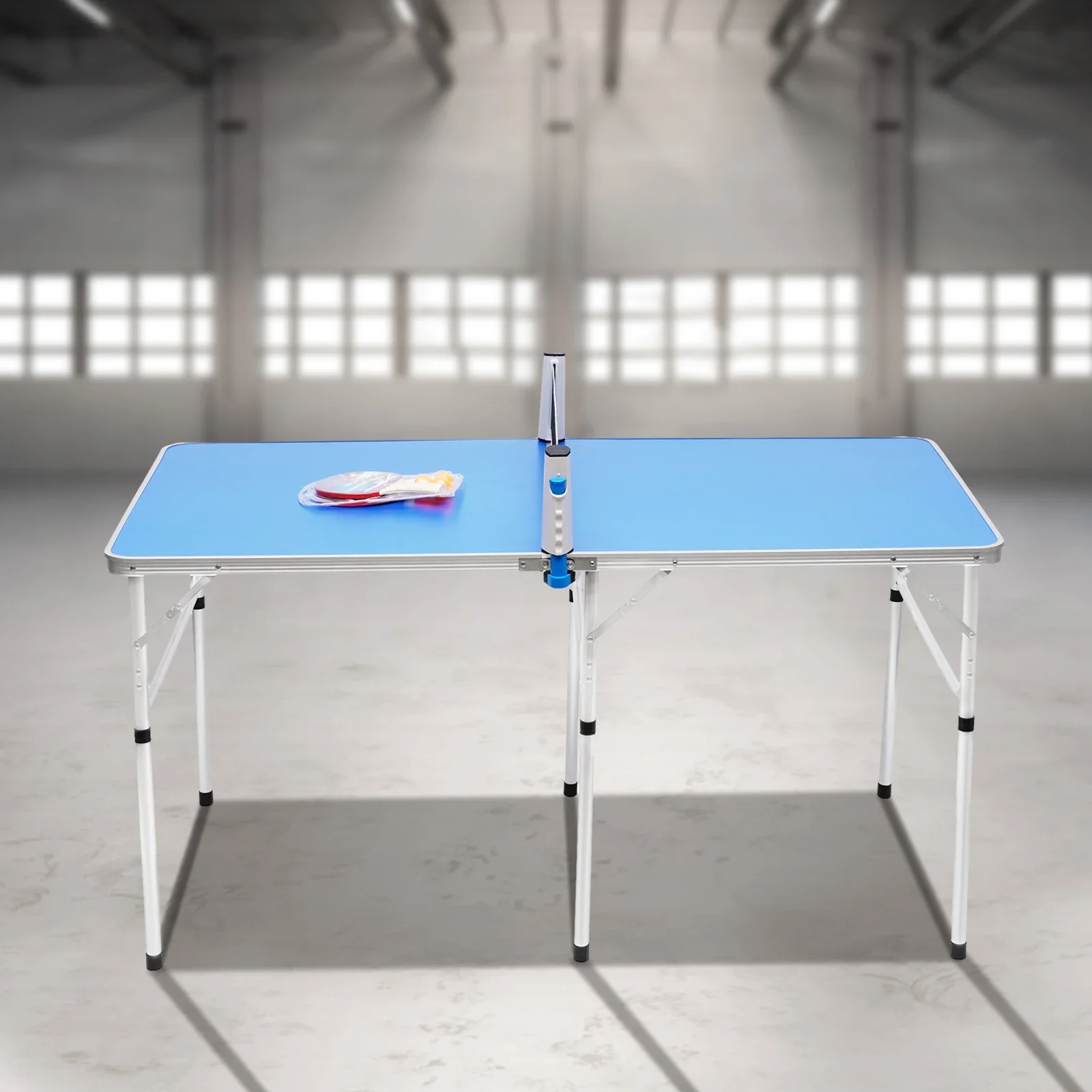 Table Tennis Table Ping Pong Table Foldable W/ 2 Paddles &3 Balls Outdoor Indoor Table Tennis Set 152x76x76cm