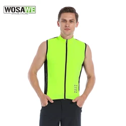 WOSAWE Women Cycling Vest Solid Woven Sportswear Men Cycling Windbreaker Water Repellent Windproof Autumn MTB Bike Jacket