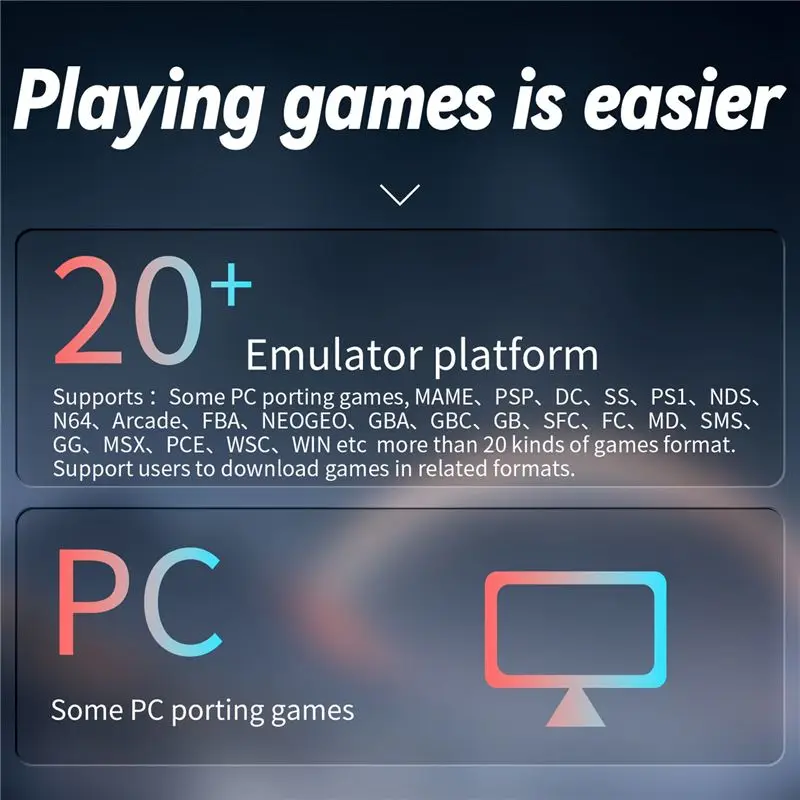 DL-RG ARC-S وحدة تحكم بجهاز لعب محمول 4 بوصة IPS Linux OS تصميم ستة أزرار مشغلات فيديو ريترو دعم مقبض سلكي سهل الاستخدام