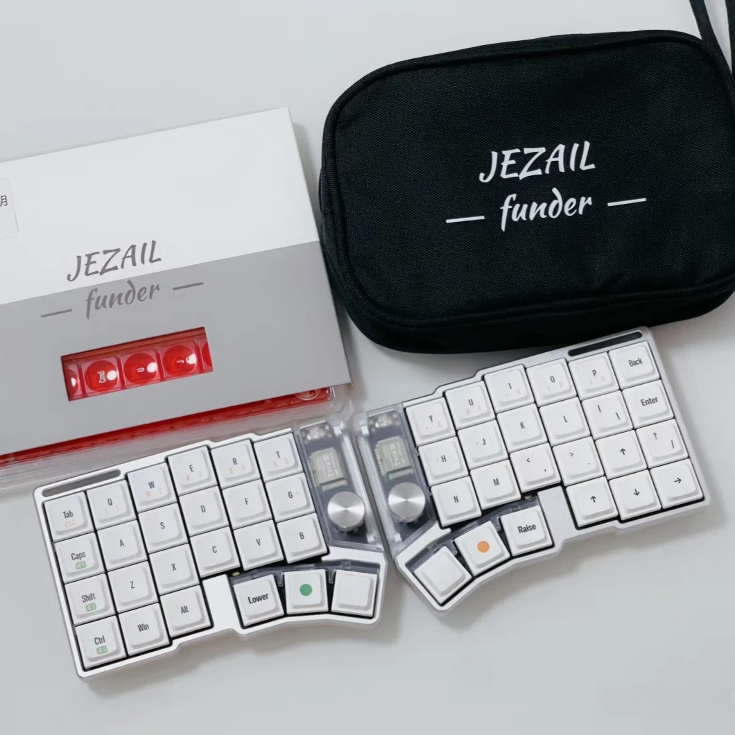 Cornix Inline Split Keyboard Dual-mode Wireless Hot Swap Split Keyboard Kit Anodized Aluminum Shell Vial Office Gaming Keyboard